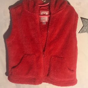 Size 7-8 Gymboree sweater vest. Coral color